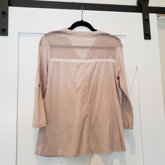 NINE 1 Eight peasant top open work Boho SIZE small - Picture 4 of 10